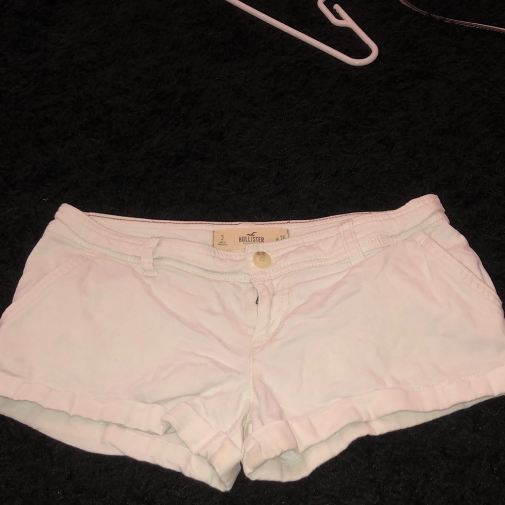 White jean shorts